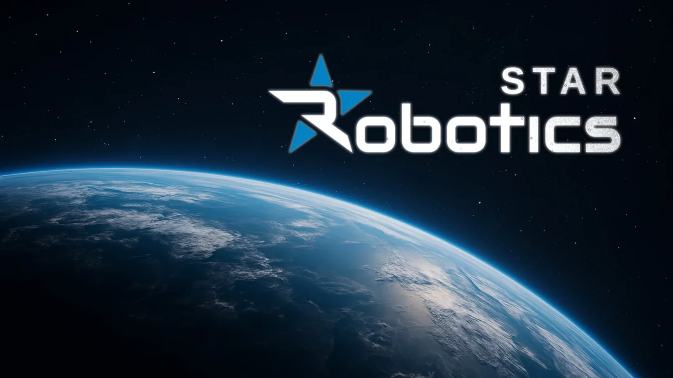 Star Robotics logo over an image of Earth seen from space